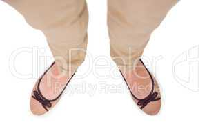 Composite image of woman feet