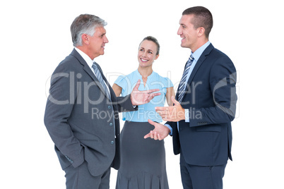 Business people standing and talking