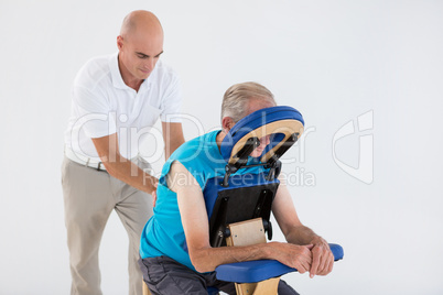 Man having back massage