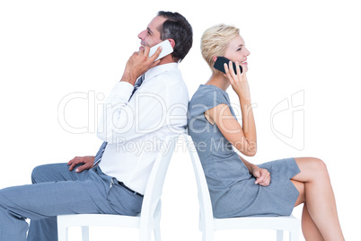 business people having phone call