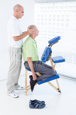 Man having head massage