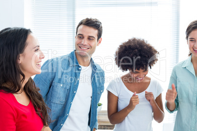 Creative business people in discussion
