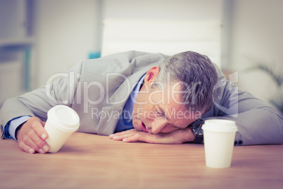 Businessman sleeping