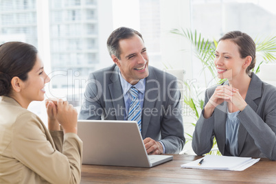 Business people conducting an interview