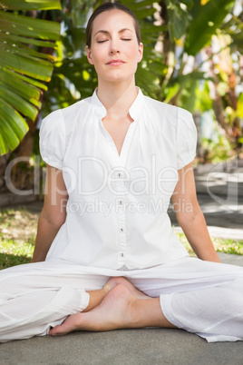 A young woman doing a yoga