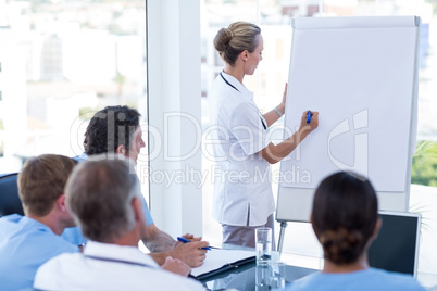 Team of doctors having brainstorming session