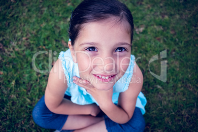 Smiling little girl in the park