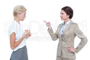 Businesswomen having a violent debate in office