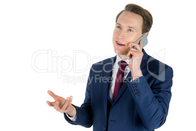 Businessman having a phone call