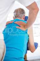 Man having back massage