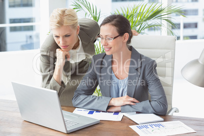 Businesswomen working together