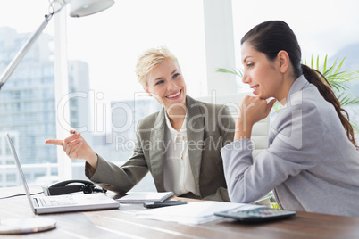 Businesswomen working together