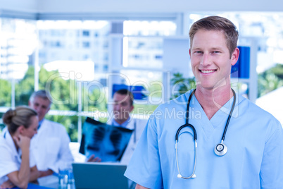 Nurse smiling at the camera