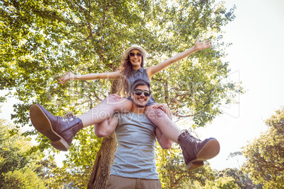 Cute couple in the park