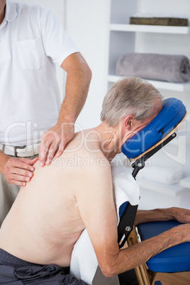 Man having back massage Man having back massage