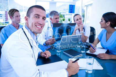 Medical team having a meeting