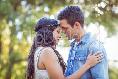 Cute couple in the park