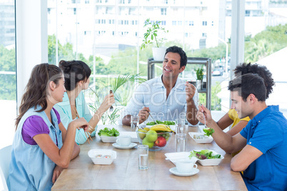 Business people having lunch