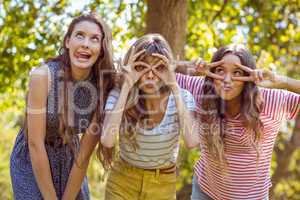 Happy friends taking a selfie
