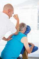 Man having back massage