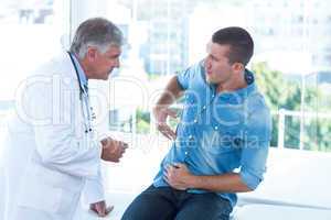 Doctor talking to his patient