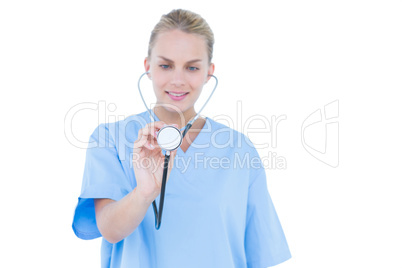 blond female doctor