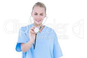 blond female doctor