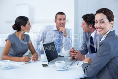 Business people having meeting