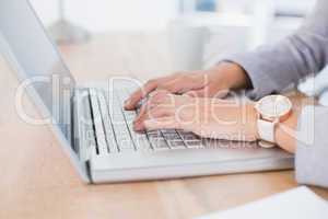 Businesswoman using her computer