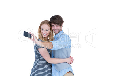 Happy couple tacking a selfie