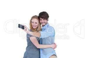 Happy couple tacking a selfie