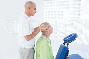 Man having head massage