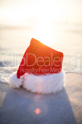 Santa hat on the beach