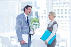Business people laughing in an office