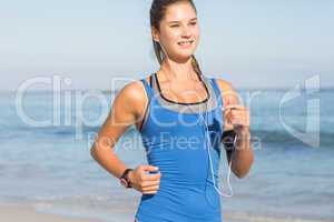 Fit woman doing jogging