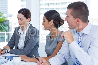 Business people having meeting