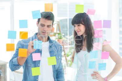 Young creative business people writing photo editor Young creative business people writing photo editor