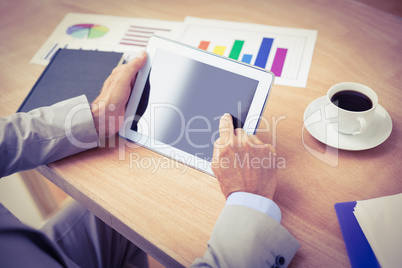 Businessman using digital tablet