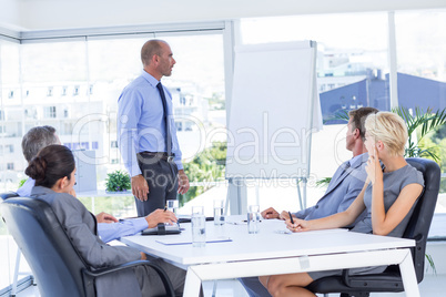 Business people listening during meeting