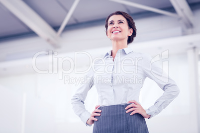 Smiling businesswoman standing