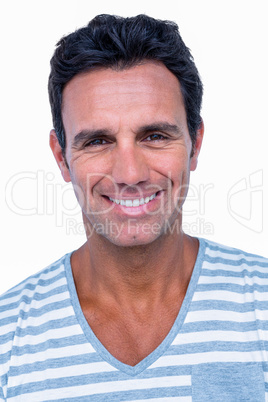 Portrait of happy man smiling at camera