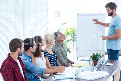 Businessman giving a presentation