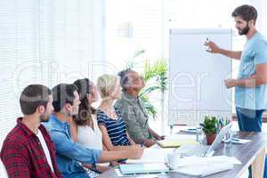 Businessman giving a presentation