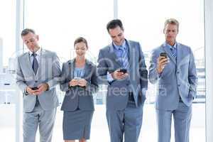 Employees using their mobile phone