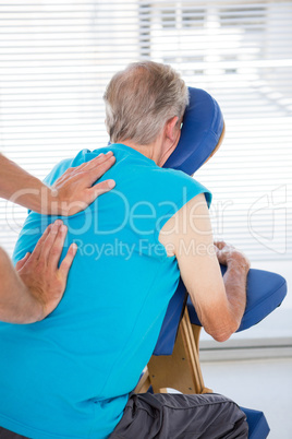 Man having back massage Man having back massage