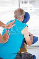 Man having back massage