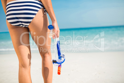 Rear view of woman looking at the ocean