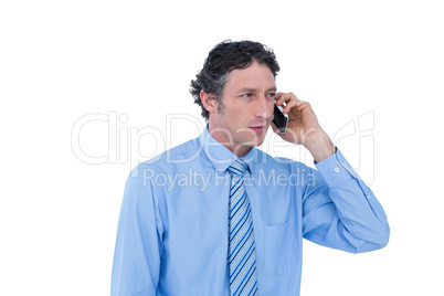 Businessman having phone call