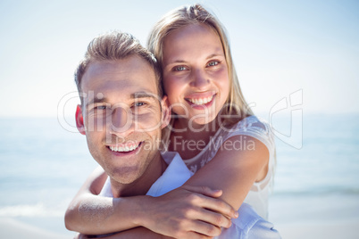 Happy couple on the beach