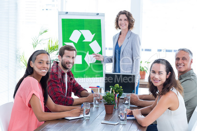 Young creative team having a meeting about recycling